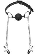 Master Series Hinder Breathable Silicone Ball Gag With...