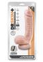 Dr. Skin Plus Gold Collection Thick Posable Dildo With Squeezable Balls 8in - Vanilla