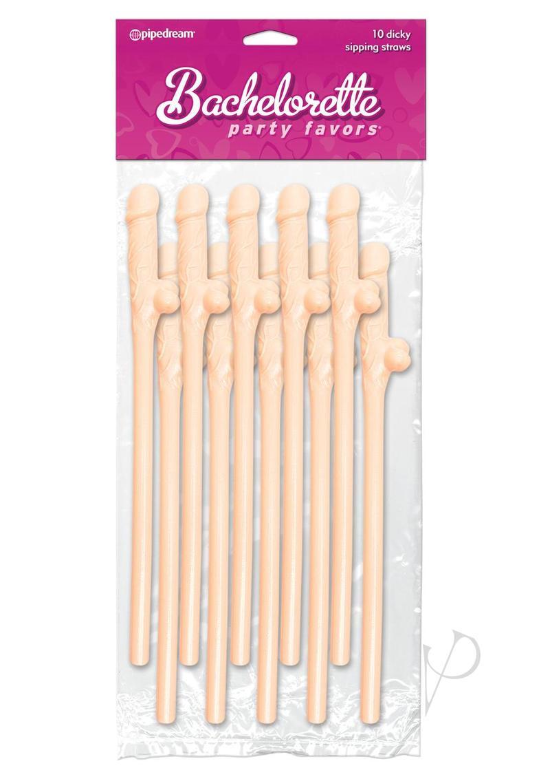 Bachelorette Party Favors Dicky Sipping Straws - Vanilla